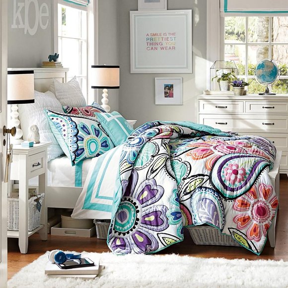 Pottery Barn Teen | Bedding | Pottery Barn Pbteen Kennedy Paisley ...